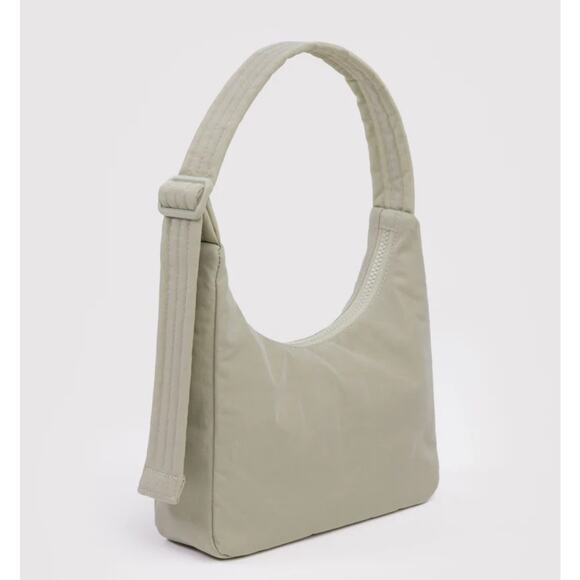 Baggu Mini Nylon Hobo Shoulder Bag Celadon Minimalist Scandi Girl Neutral - Picture 3 of 5